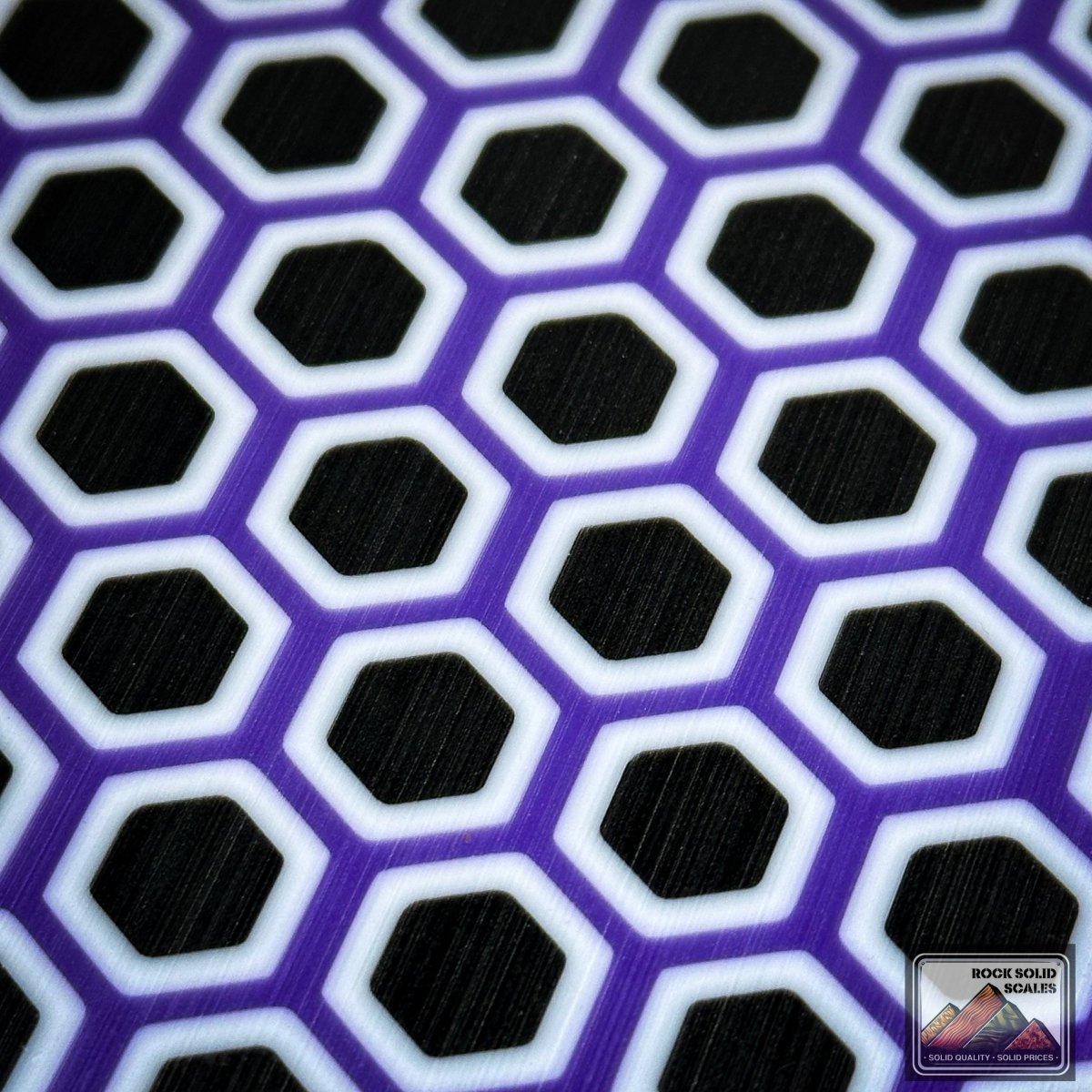 3D Hex - Purple/White/Black - RockSolid Scales -