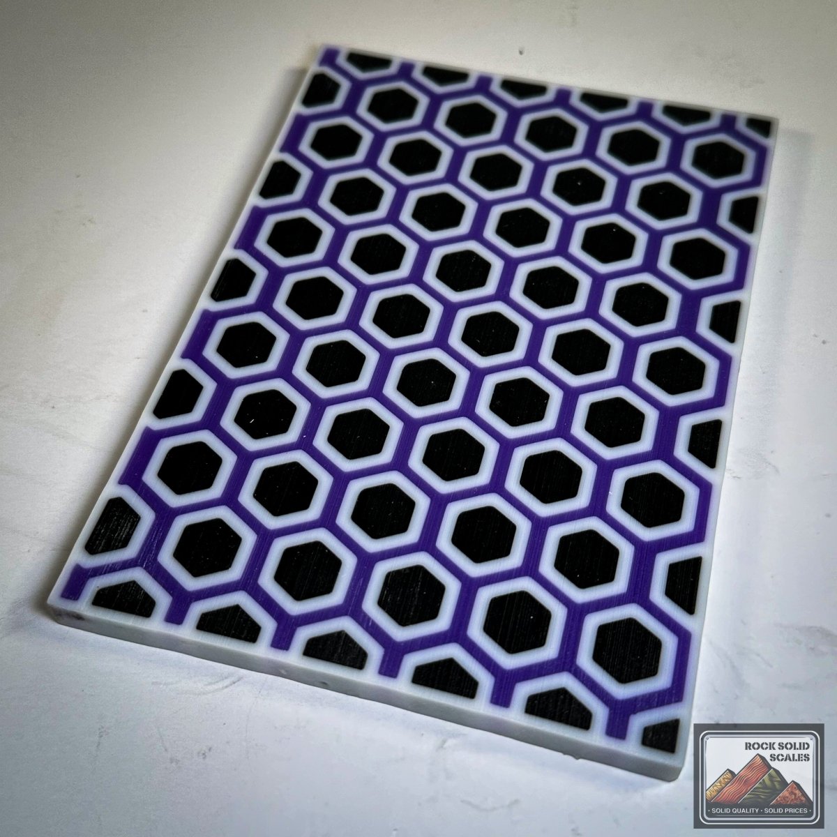 3D Hex - Purple/White/Black - RockSolid Scales -