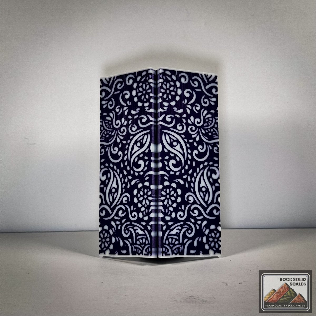 3D Paisley - Purple and White - Cut A - RockSolid Scales -
