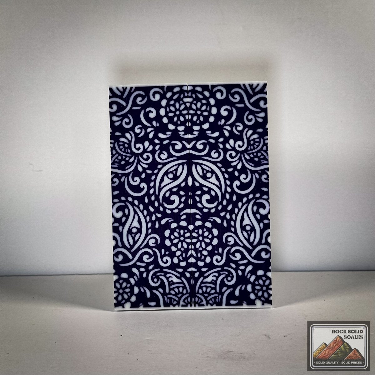 3D Paisley - Purple and White - Cut A - RockSolid Scales -