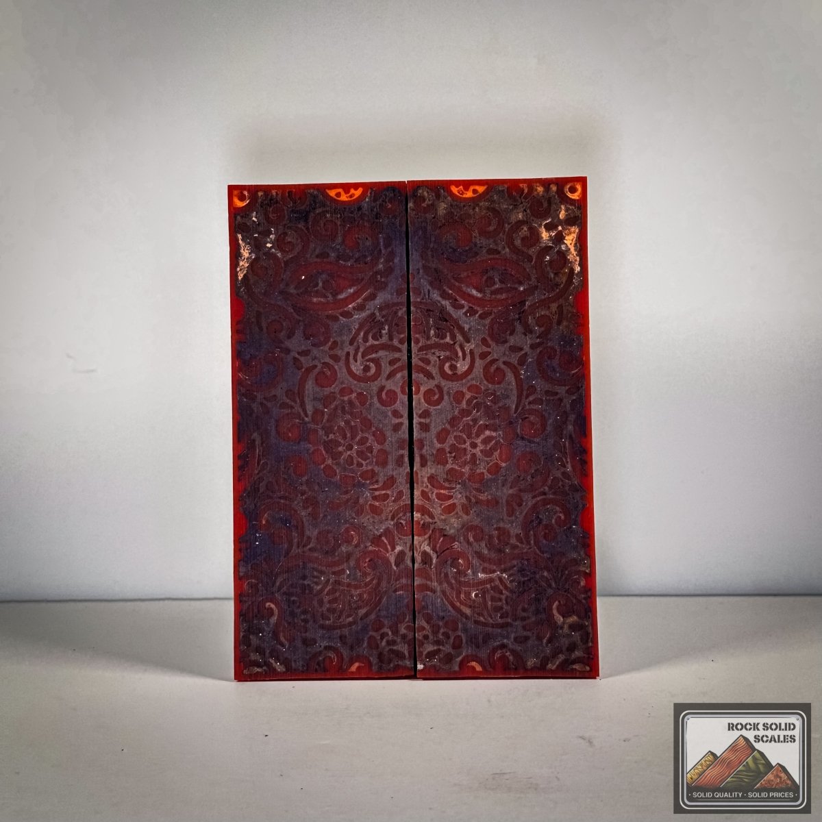 3D Paisley - Purple/Orange Swirl and Red - Bargain Bin - RockSolid Scales -