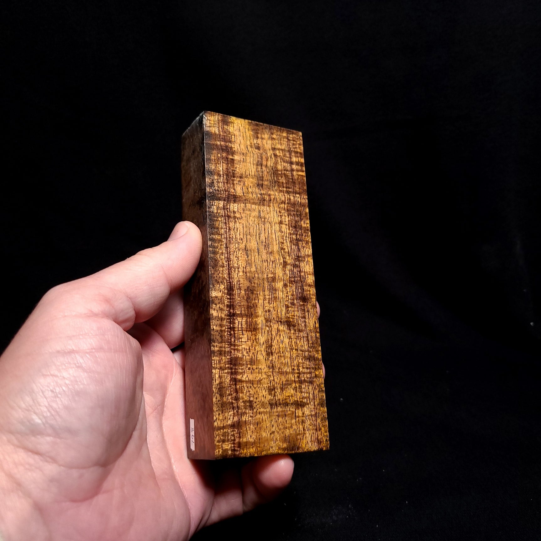 #798 - Black and Yellow Double Dyed Koa - K&G Stabilized - RockSolid Scales -