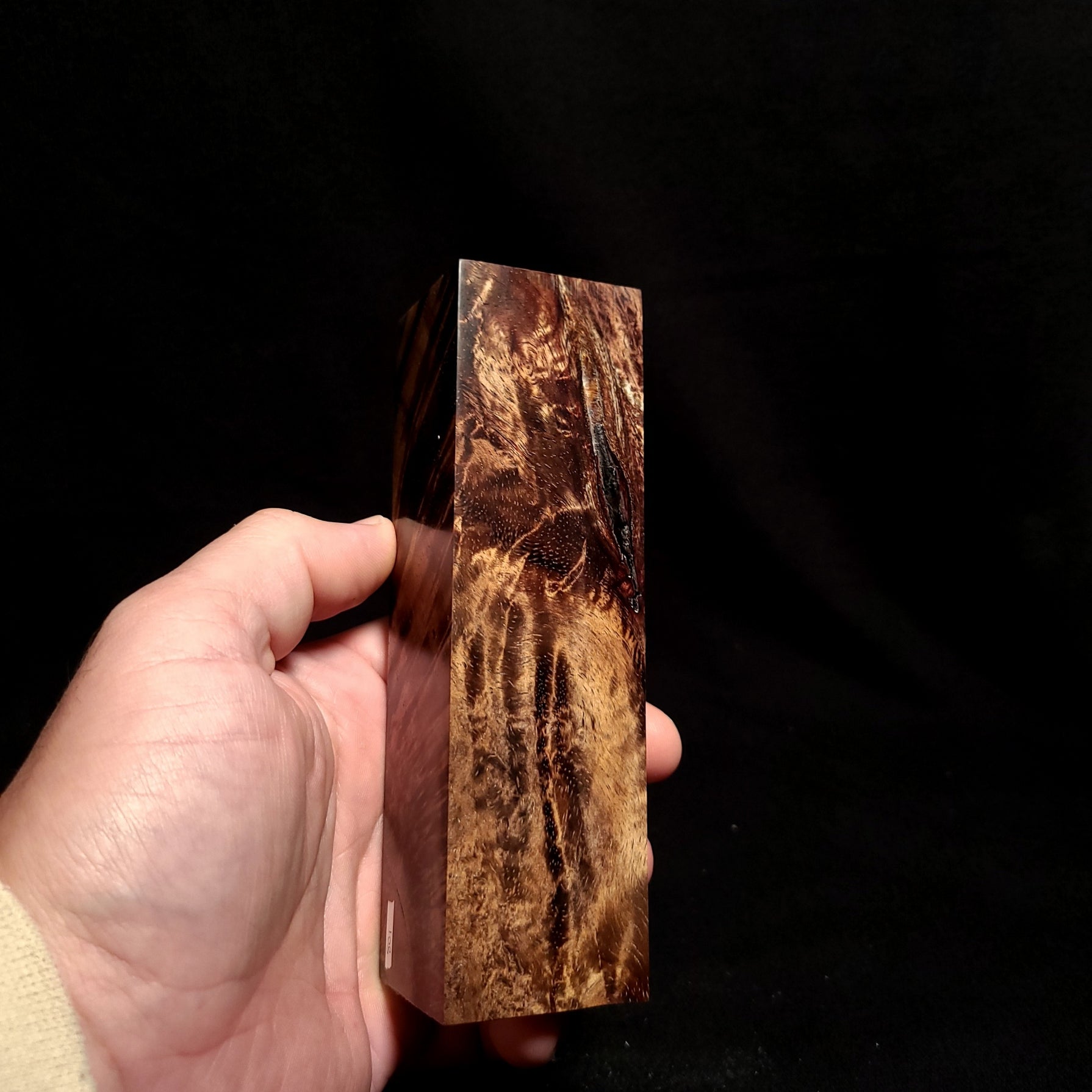 #801 - Curly Chocolate Koa - K&G Stabilized - RockSolid Scales -