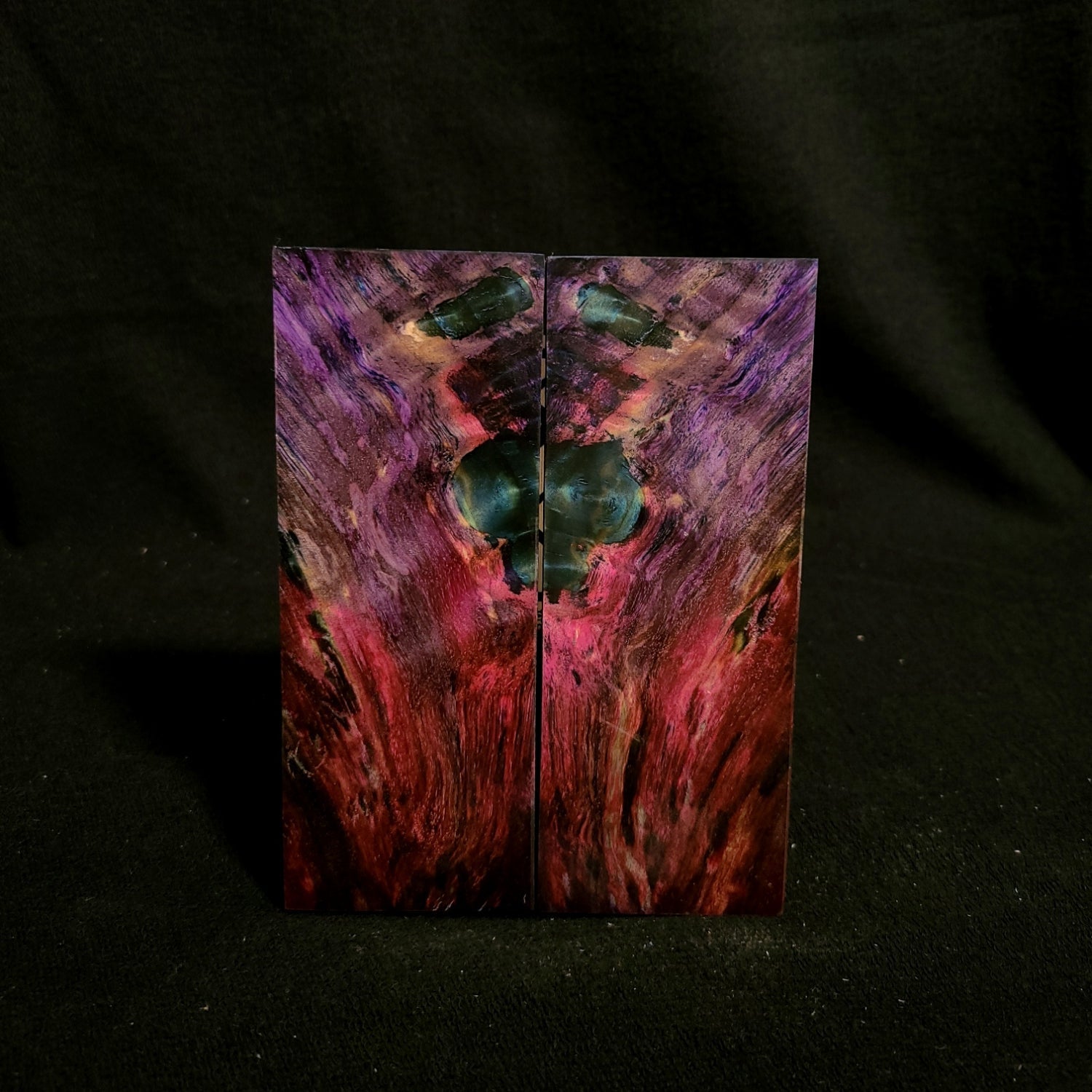 #831 - Triple Dye Spalted Alder - Blue/Pink/Purple - RockSolid Scales -