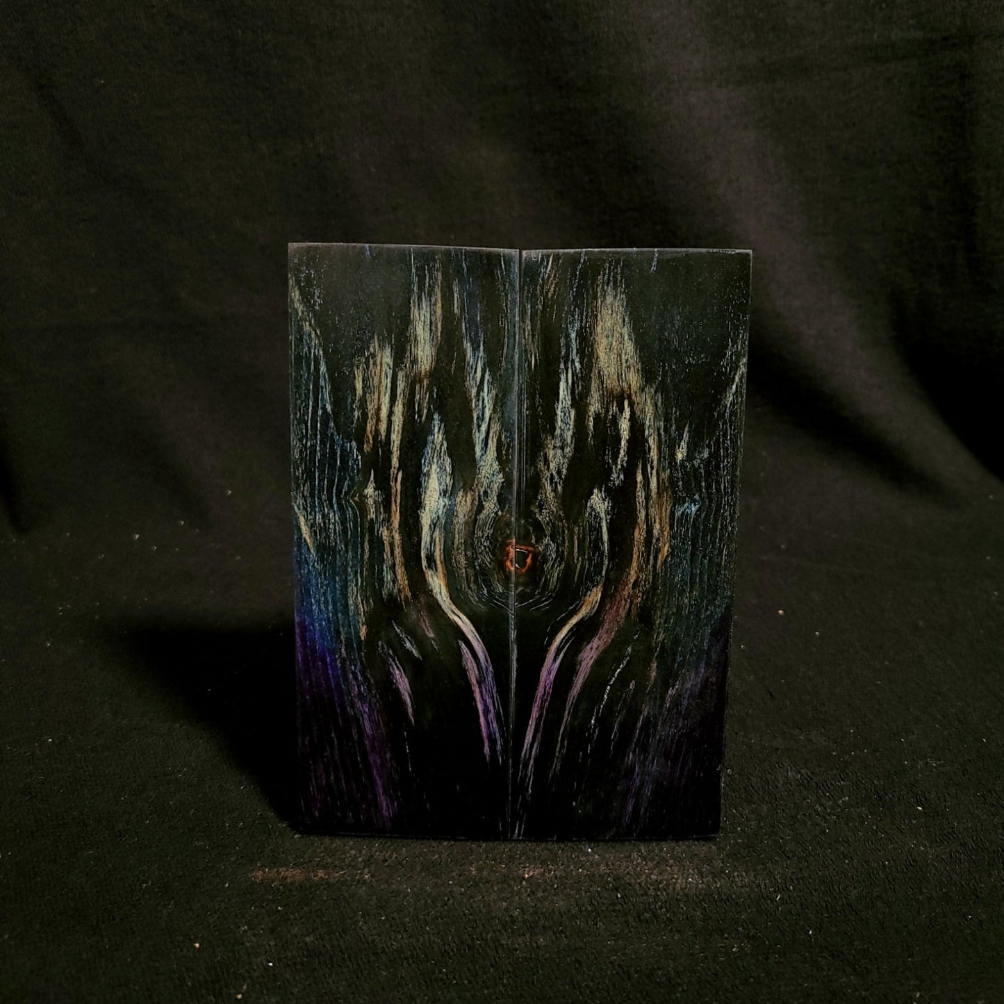 #859 - Triple Dyed Spalted Alder - Blue/Purple/Black - RockSolid Scales -