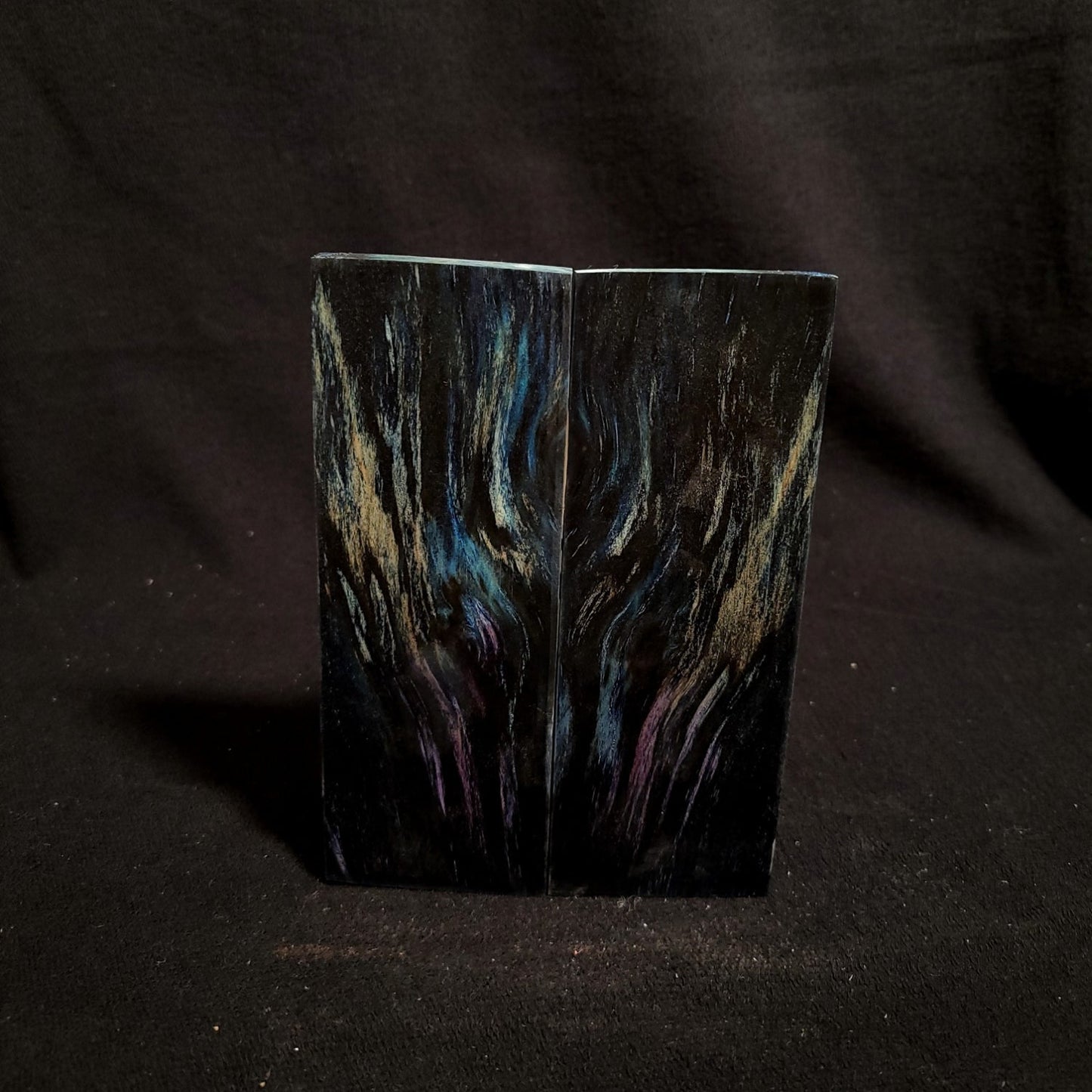 #861 - Triple Dyed Spalted Alder - Blue/Purple/Black - RockSolid Scales -