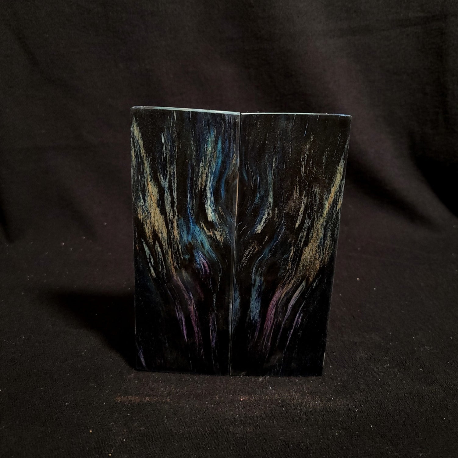 #861 - Triple Dyed Spalted Alder - Blue/Purple/Black - RockSolid Scales -