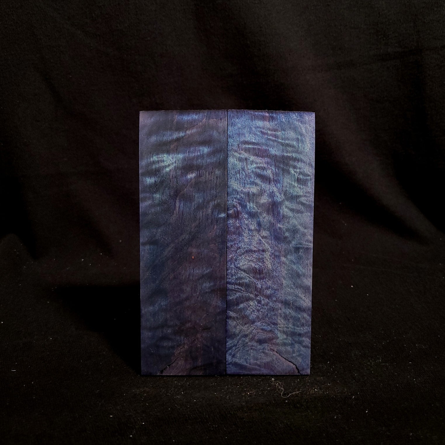 #877 - Purple/Blue Double Dyed Angelstep Quilted Maple - K&G Stabilized - RockSolid Scales -