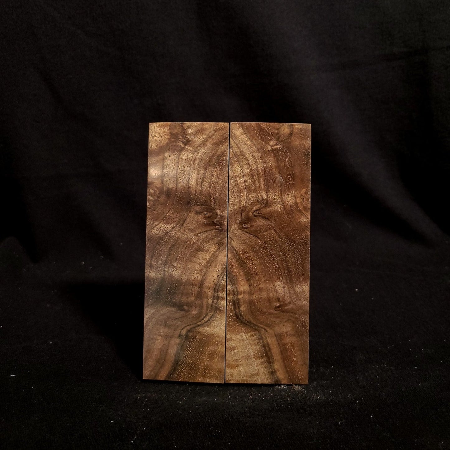 #887 - Curly Claro Walnut Burl - K&G Stabilized - RockSolid Scales -