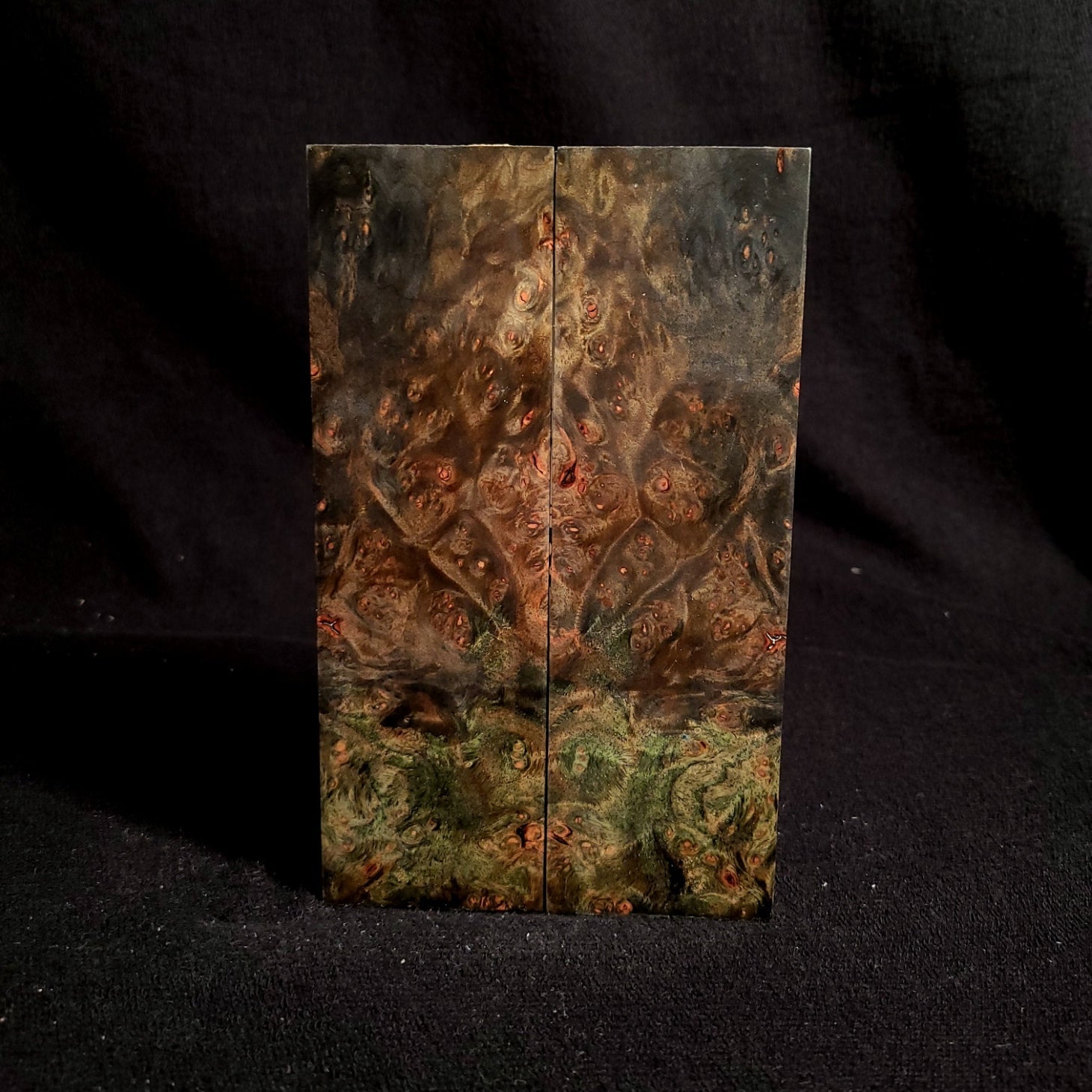 #907 - Camouflage Triple Dye Maple Burl - RockSolid Scales -