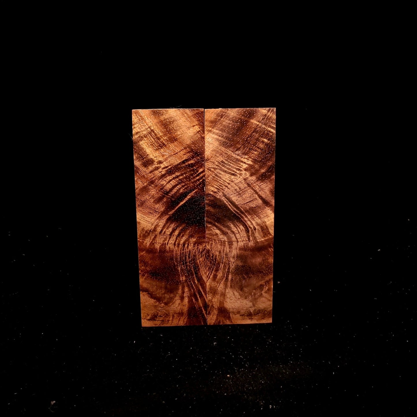 #930 Curly Koa Crotch - K&G Stabilized - RockSolid Scales -