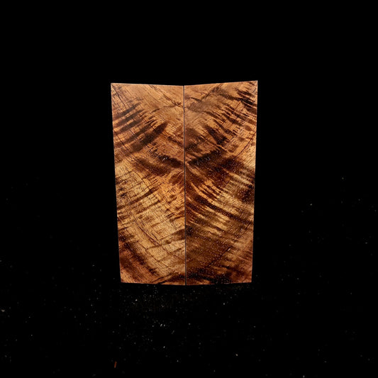 #945 Curly Koa Crotch - K&G Stabilized - RockSolid Scales -