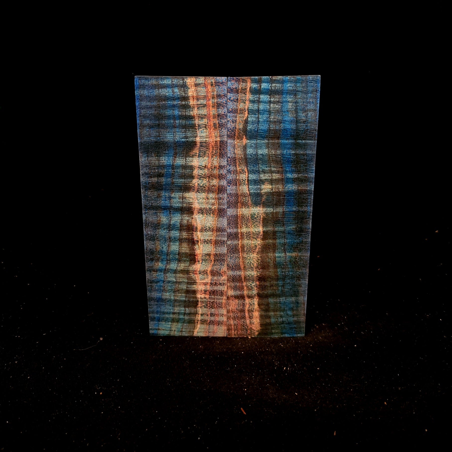 #963 Tru-Blue and Peacock Green 5A Curly Maple - RockSolid Scales -