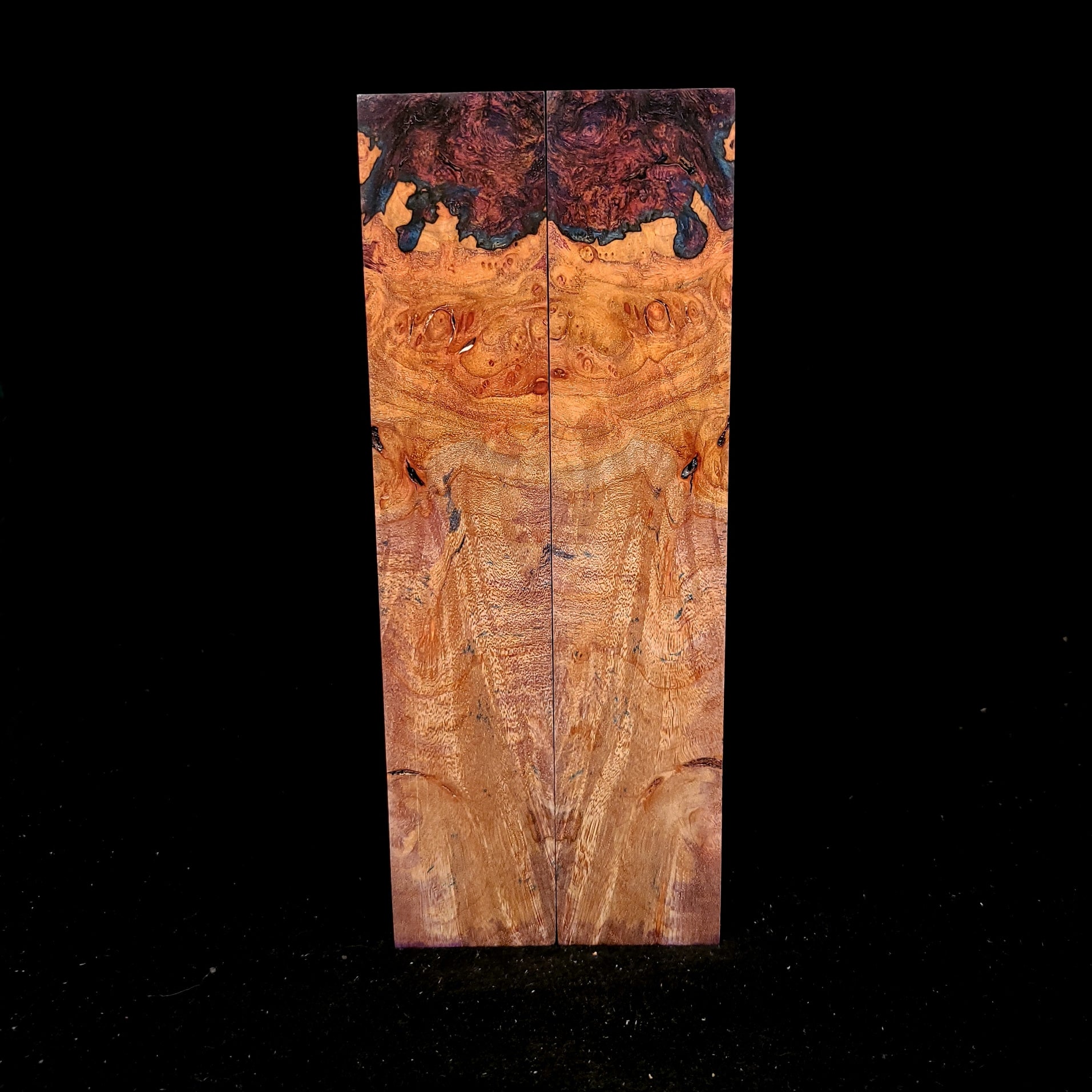 #973 Spalted Curly Maple Burl - Multi-Dye and Natural - RockSolid Scales -