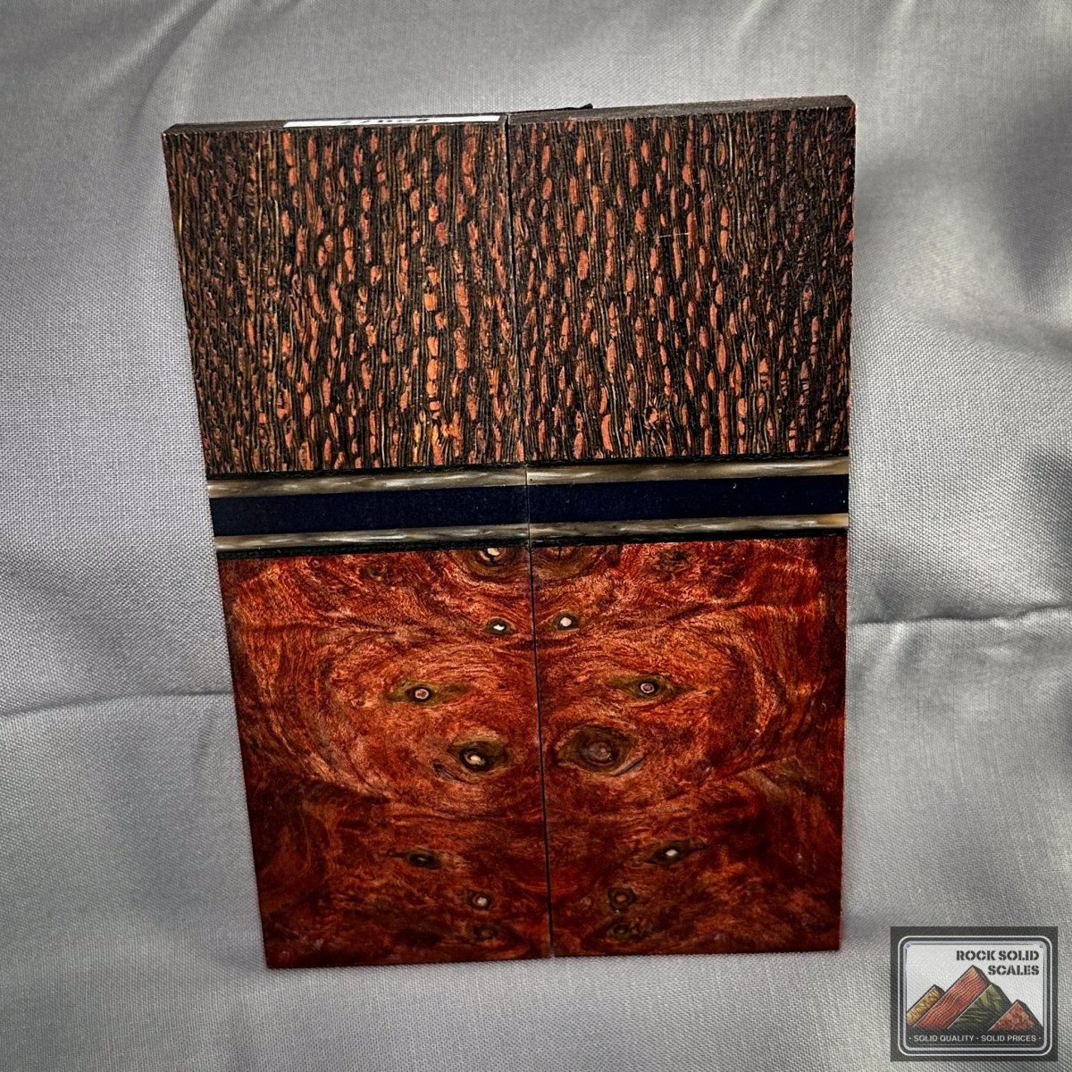 Black Leopardwood and RedRum Maple Burl - RockSolid Scales -