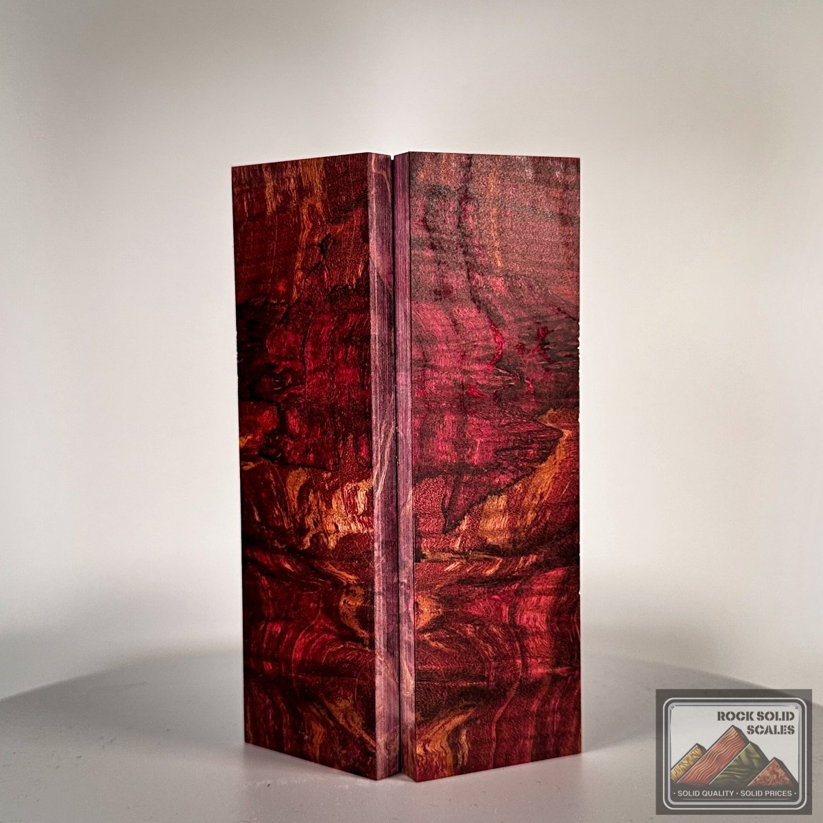 Maroon Spalted Curly Maple - RockSolid Scales -