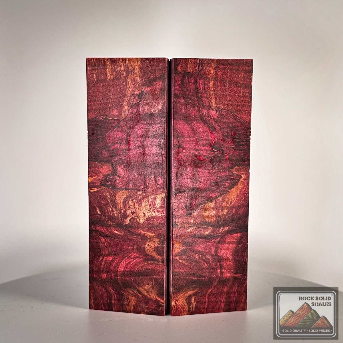 Maroon Spalted Curly Maple - RockSolid Scales -