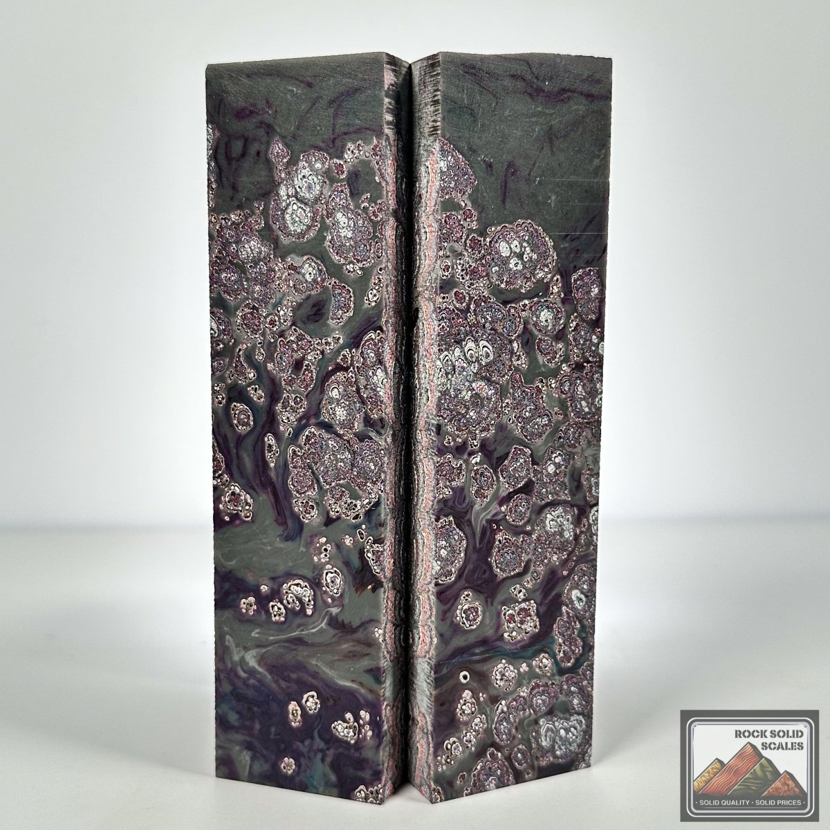 Purple and Grey Cast Fordite Scales - THICK! - RockSolid Scales -