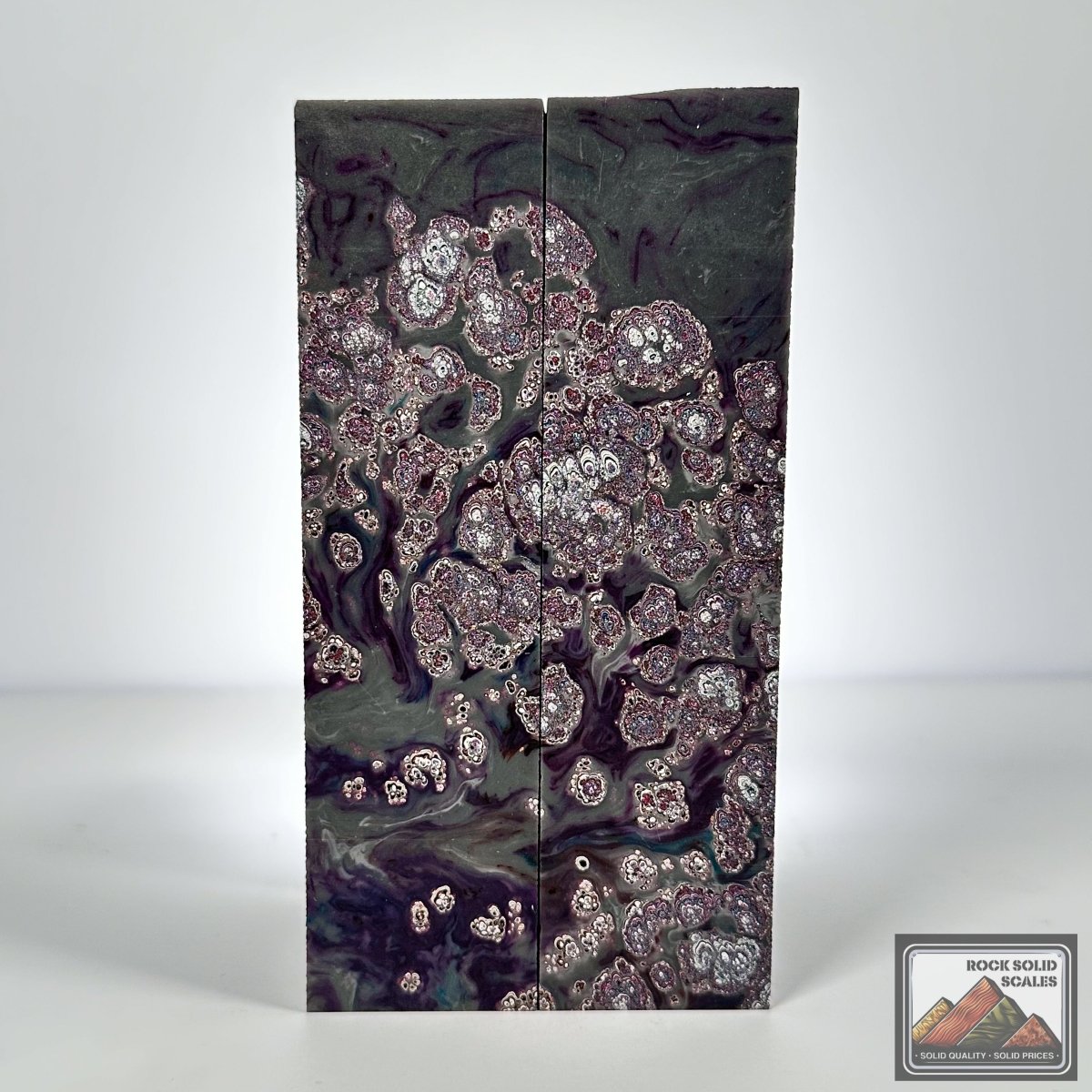 Purple and Grey Cast Fordite Scales - THICK! - RockSolid Scales -