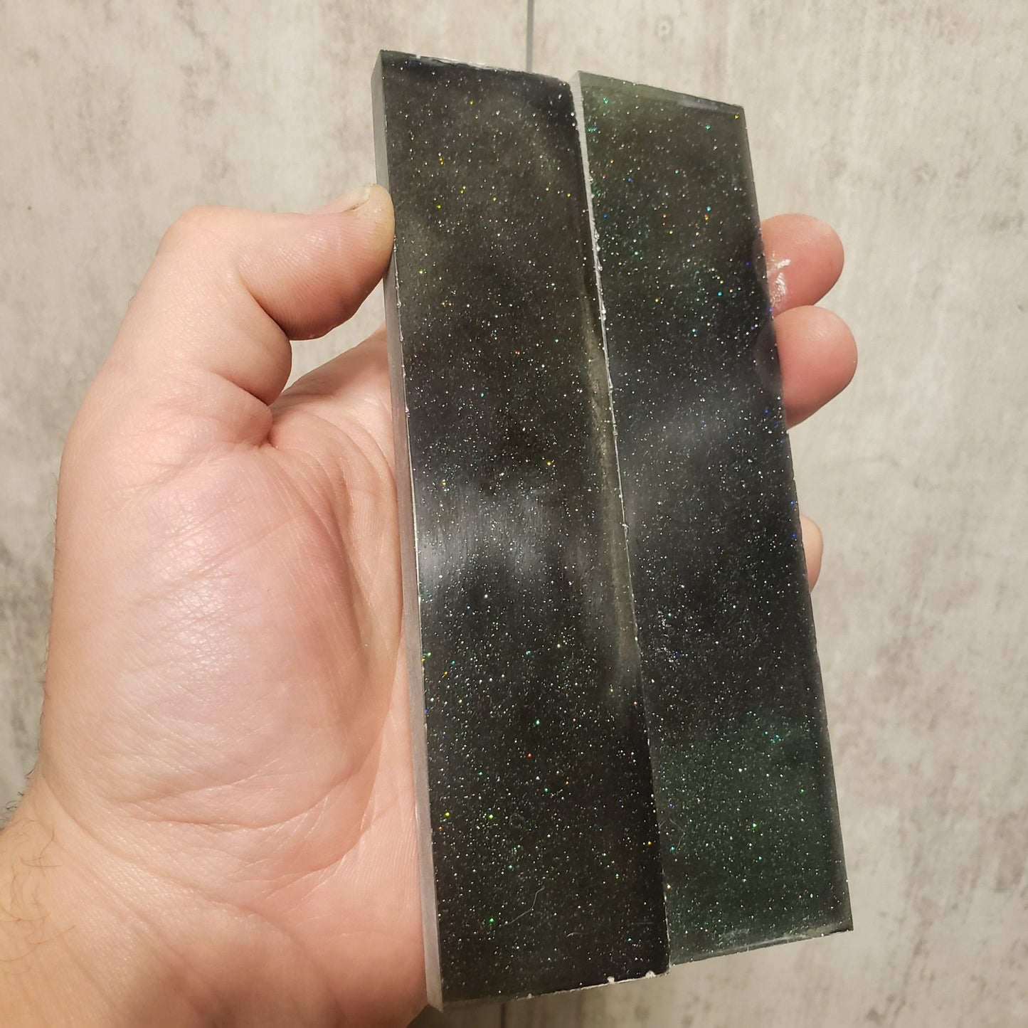 #R1 KillingTimeCustoms Green Galaxy Resin Scales - RockSolid Scales -