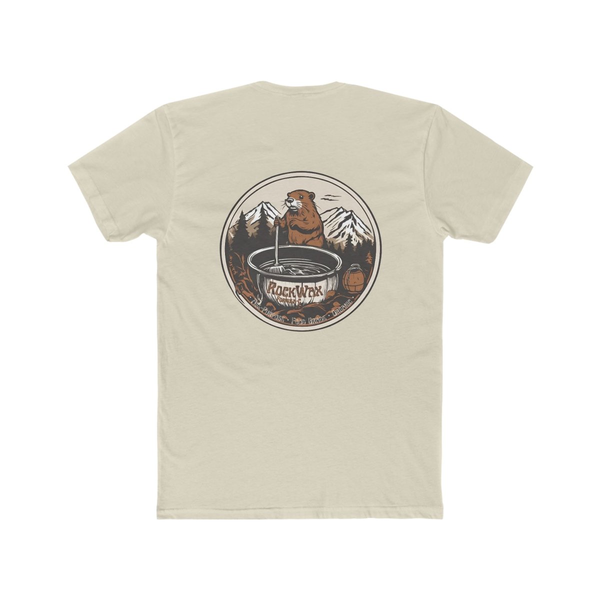 RockWax Logo Tee - Next Level - Men's - RockSolid Scales - Solid Cream