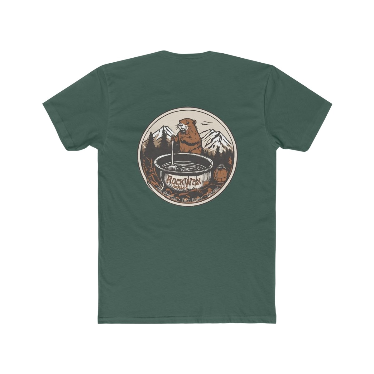 RockWax Logo Tee - Next Level - Men's - RockSolid Scales - Solid Forest Green