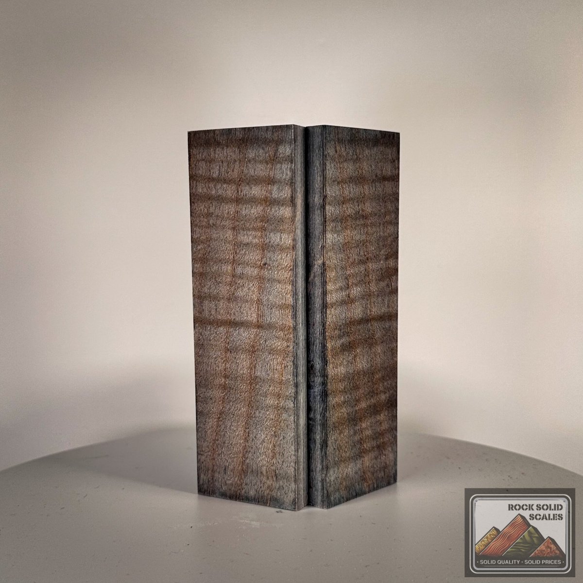 Steel Blue Curly Maple - RockSolid Scales -