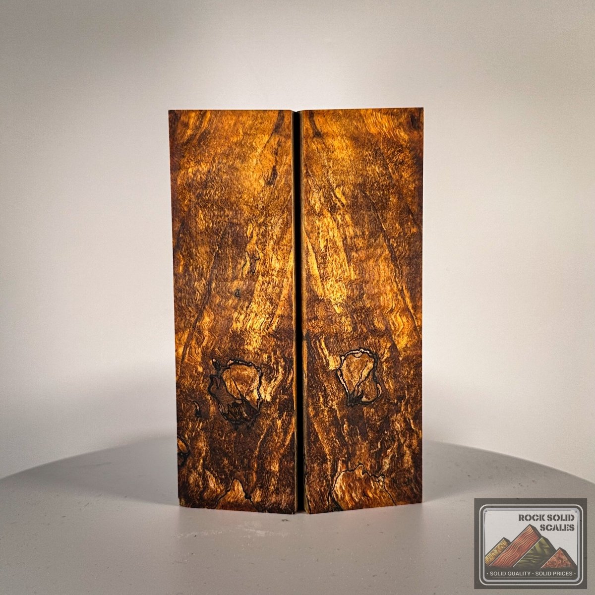 Sunset Orange Spalted Curly Maple - Bargain Bin - RockSolid Scales -