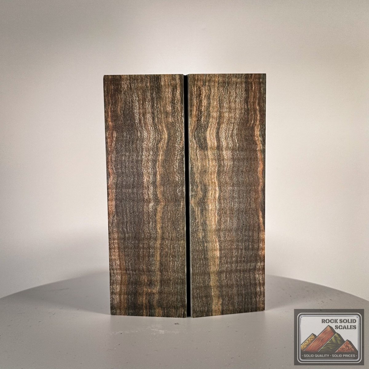 Teal Curly Spalted Maple - RockSolid Scales -