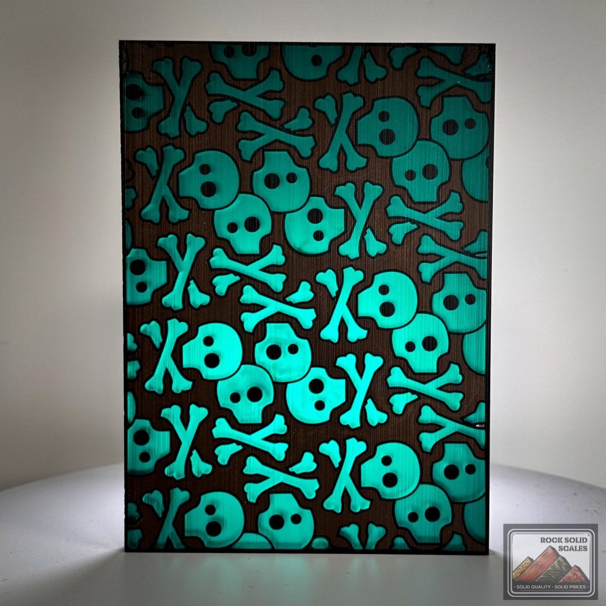 Translucent Blue/Green and Brown Skully™ Panel - RockSolid Scales -